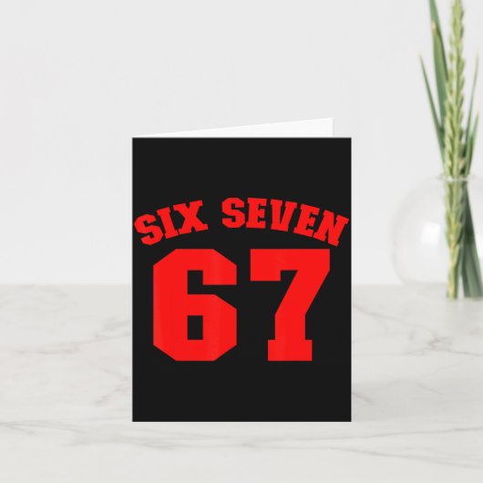 Carte Six Seven Jersey Fun 67 Number 6-7 6 7 Six Seven  (Devant)