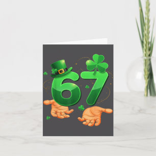 Carte Six Seven Meme 67 Saint-Patrick Hommes W