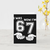 Carte Six Seven Meme 7 Year Old Birthday Shirt Was 6 Now (Fleur jaune)