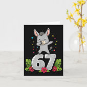 Carte Six Seven Mème Bébé Dabbing 67 Drôle Génération Z  (Fleur jaune)