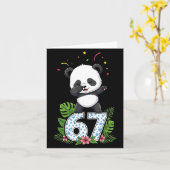 Carte Six Seven Mème Bébé Panda Dabbing 67 Drôle Générat (Fleur jaune)