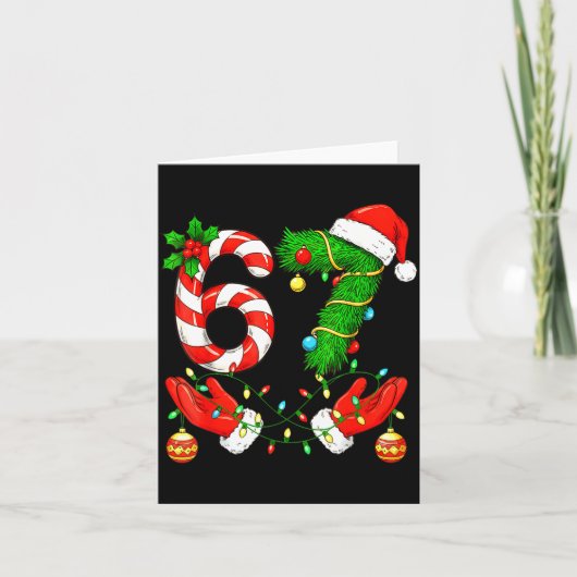 Carte Six Seven Meme Christmas 67 Santa Funny Christmas (Devant)