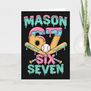 Carte Six Seven Meme Mason Crème Glacée Drip Drôle Byseb