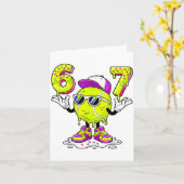 Carte Six Seven Meme Tennis Ice Cream Drip 67 For Kids B (Fleur jaune)