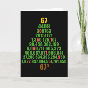 Carte Six Seven Noël 67 À La Nième Puissance Drôle 6 7
