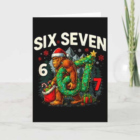 Carte Six Seven Santa Bigfoot Christmas Sasquatch 67 Fun (Devant)