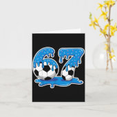 Carte Six Seven Soccer Ice Cream Drip Funny Design  (Fleur jaune)