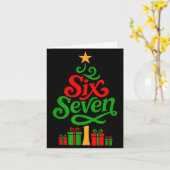 Carte Six Seven Tree Funny Christmas 6 7 Cool Holiday Ri (Fleur jaune)