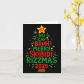 Carte Six Seven Xmas Tree 67 No Cap Bruh Meme 6 7 Christ (Fleur jaune)