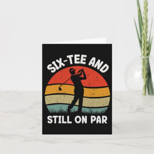 Carte Six Tee Golf Anniversaire 60e Anniversaire Golfer (Devant)