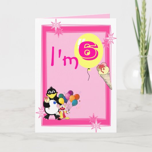 Carte Sixième anniversaire (Devant)