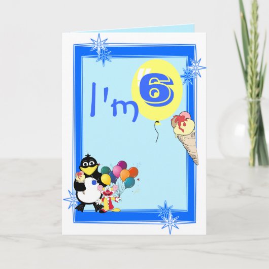 Carte Sixième anniversaire (Devant)