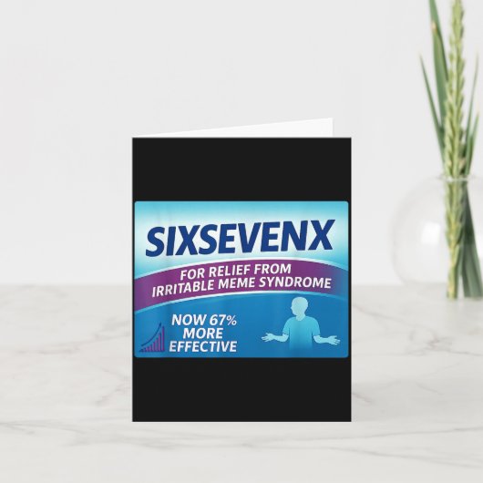 Carte Sixsevenx Relief From Meme Numbers Parody Teacher  (Devant)