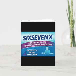 Carte Sixsevenx Soulagement des nombres de mème parodie