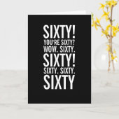 Carte Sixty Funny Getting Old Birthday Card (Fleur jaune)