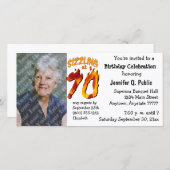 Carte Sizzling À 70 Anniversaire (Devant / Derrière)