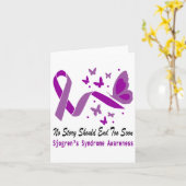 Carte Sjogrens Syndrome Sensibilisation Papillon Support (Fleur jaune)
