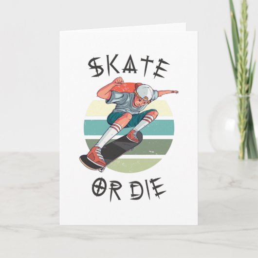 Carte Skate ou die Skateboarder Garçon (Devant)