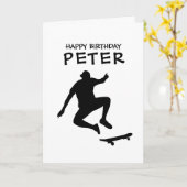 Carte SKATEBOARD HAPPY BANTHDAY AMI Card (Fleur jaune)