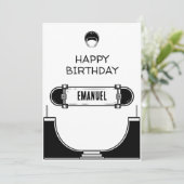 CARTE SKATEBOARD HEUREUX ANNIVERSAIRE (Debout devant)