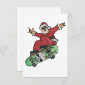 Carte Skateboard Père Noël (Devant / Derrière)
