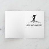 Carte SKATEBOARD Power Slide HAPPY BANTHDAY Card (Intérieur)