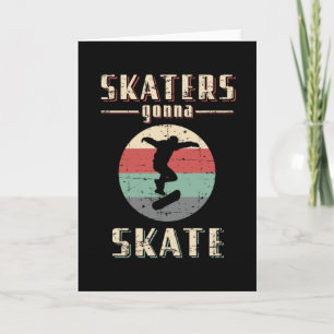 Carte Skateboard Skater Retro Skateboard Cadeau