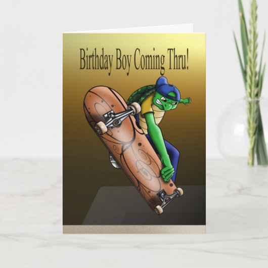 Carte Skateboarder Anniversaire (Devant)