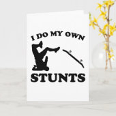 Carte Skateboarder Stunts Fun Skateboard Gift (Fleur jaune)