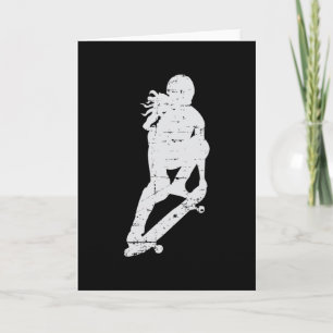 Carte Skater Girl Skateboard Sk8 Patinage Idée cadeau Pa