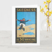 Carte Skegness, Angleterre Poster Vintage voyage (Fleur jaune)