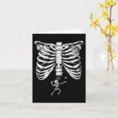 Carte Skeleton Badminton Grossesse Halloween Smash Shutt (Fleur jaune)