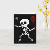 Carte Skeleton Badminton Halloween Smash Shuttle Easy Co (Fleur jaune)