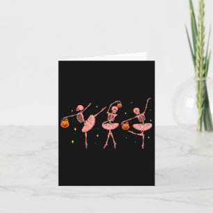 Carte Skeleton Ballerina Halloween Jack-o'-lantern Danse