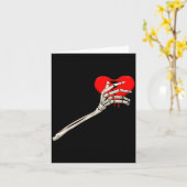 Carte Skeleton Broken Heart Bones Divorce Breakup Heartb (Fleur jaune)