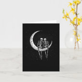 Carte Skeleton Couple Sur Lune Drôle Costume Halloween M (Fleur jaune)