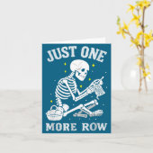 Carte Skeleton Crochet Crafter Tee Just One More Row  (Fleur jaune)