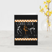 Carte Skeleton Dancing Chiro Crew Chiropractor Halloween (Fleur jaune)