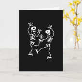 Carte Skeleton Dancing Halloween (Fleur jaune)