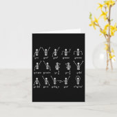 Carte Skeleton Danse Chiffres Équation Math Enseignant H (Fleur jaune)