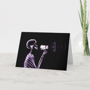 CARTE SKELETON DE VISION X-RAY SUR MEGAPHONE - POURPULAI