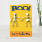 Carte Skeleton editable Halloween  (Devant)