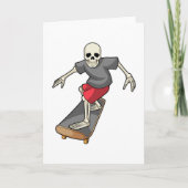 Carte Skeleton en skateboard (Devant)