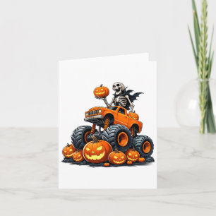 Carte Skeleton équitation Monster Camion Halloween Citro