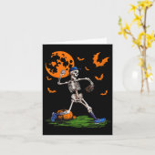 Carte Skeleton Halloween Hommes garçons Baseball Saison  (Fleur jaune)