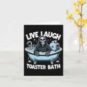 Carte Skeleton Halloween Live Lauder Toaster Bath Design (Fleur jaune)