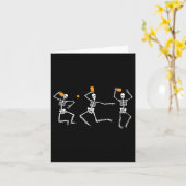 Carte Skeleton Halloween Pickleball (Fleur jaune)