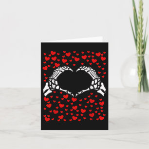 Carte Skeleton Heart Mains Os Valentines Day pour les ho
