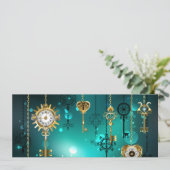 Carte Skeleton Keys on Green Background (Debout devant)