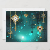 Carte Skeleton Keys on Green Background (Devant)